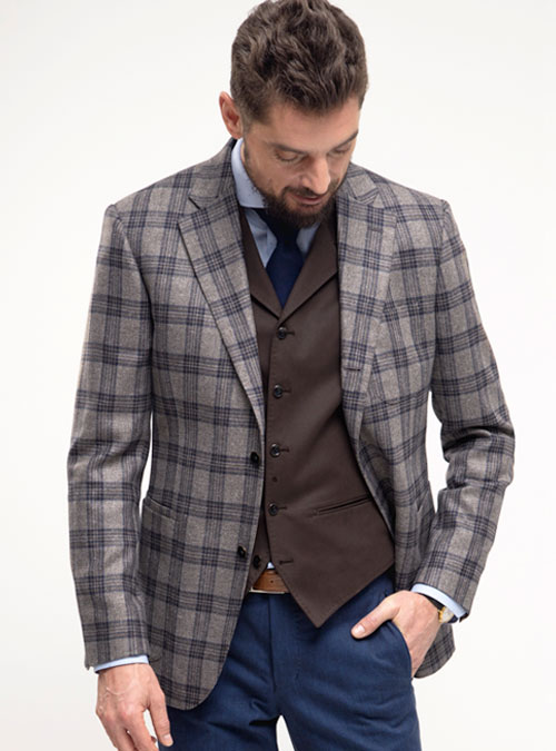 A check jacket and waistcoat from our tailored casual wear